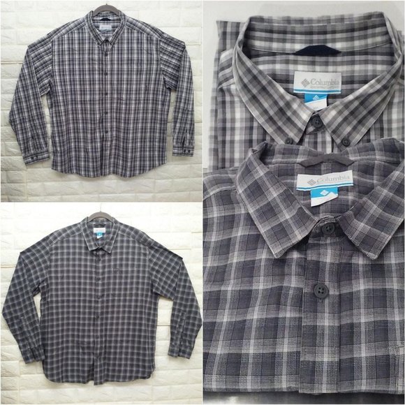 Lot of 2 - Columbia Checked Button-up Shirts XXL - Picture 1 of 12